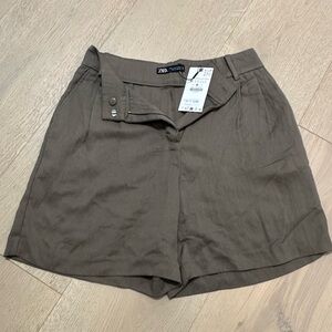 Japan Zara Women's Dark Green Shorts
